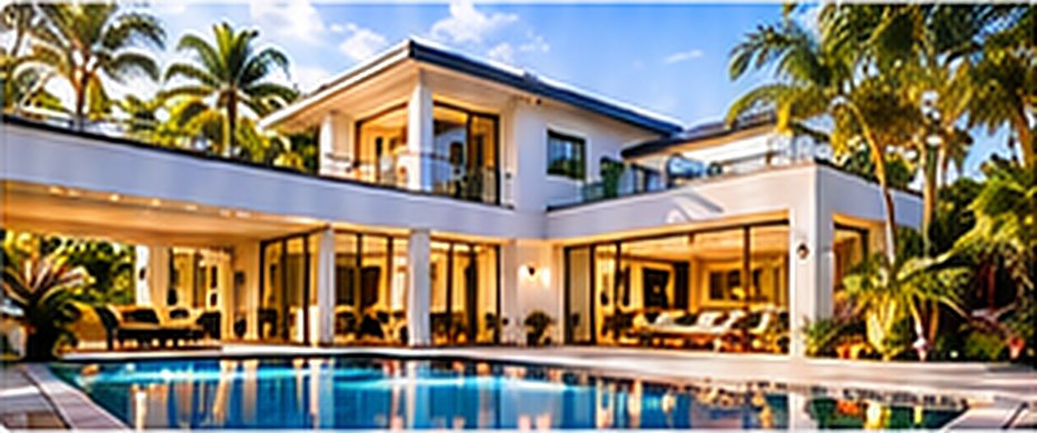 Casa de alto padrão com piscina (imagem ilustrativa)